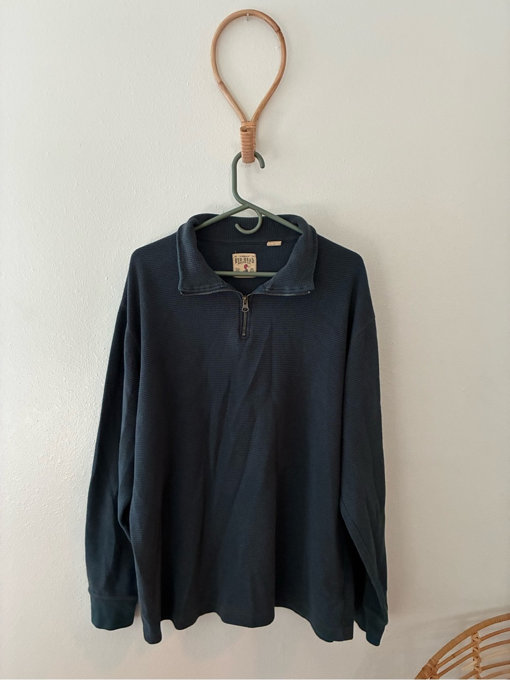 Red Head Brand Co. Navy Waffle Quarter Zip